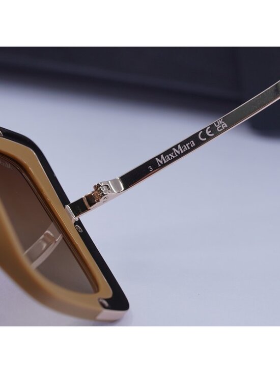 Max Mara DESIGN4 MM0051 73F Sunglasses Brown Square Frame, Brown Lenses